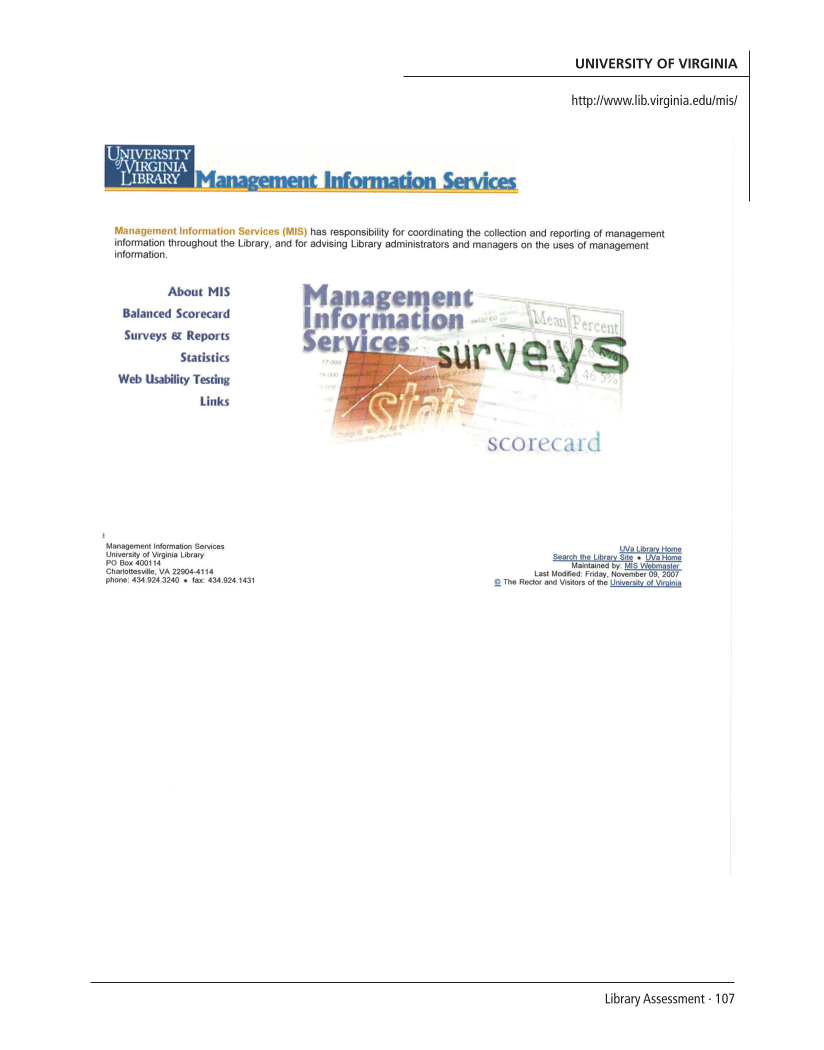 SPEC Kit 303: Library Assessment (December 2007) page 107