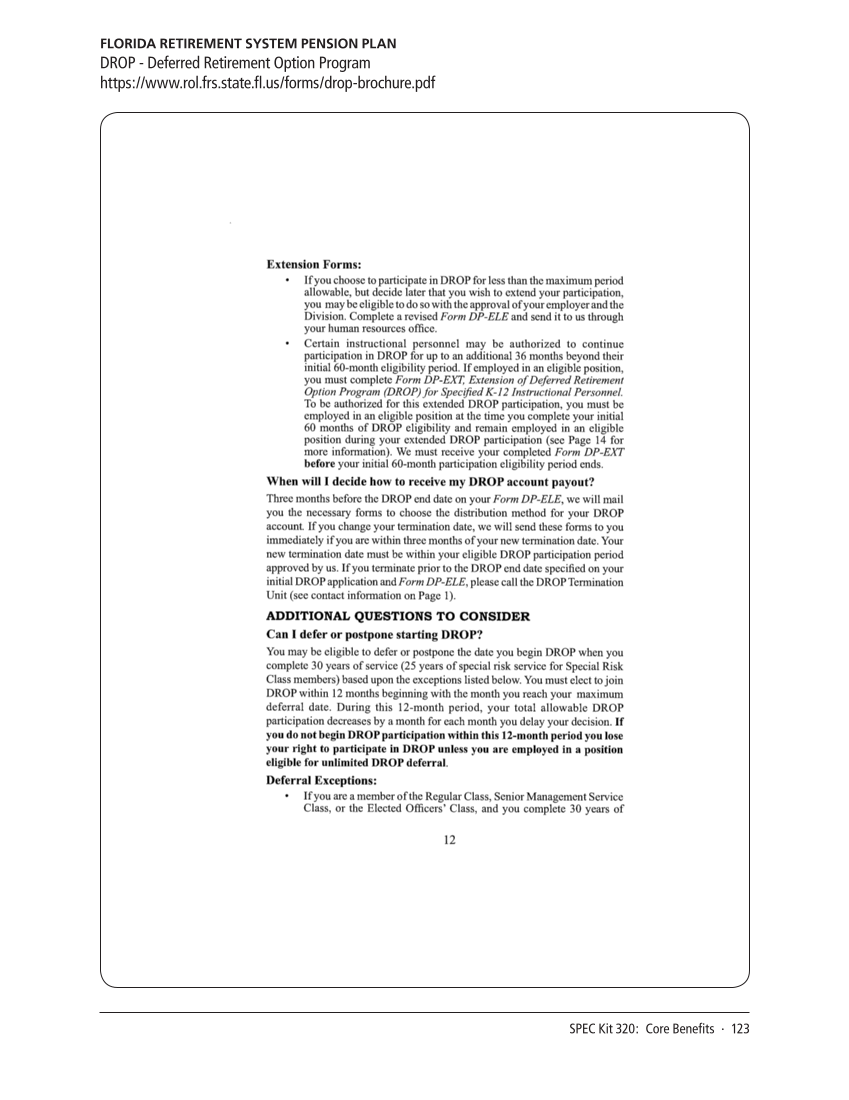 SPEC Kit 320: Core Benefits (November 2010) page 123