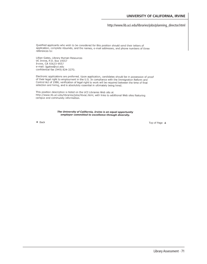 SPEC Kit 303: Library Assessment (December 2007) page 71