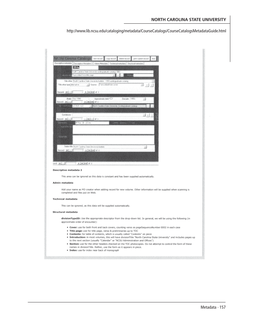 SPEC Kit 298: Metadata (July 2007) page 157