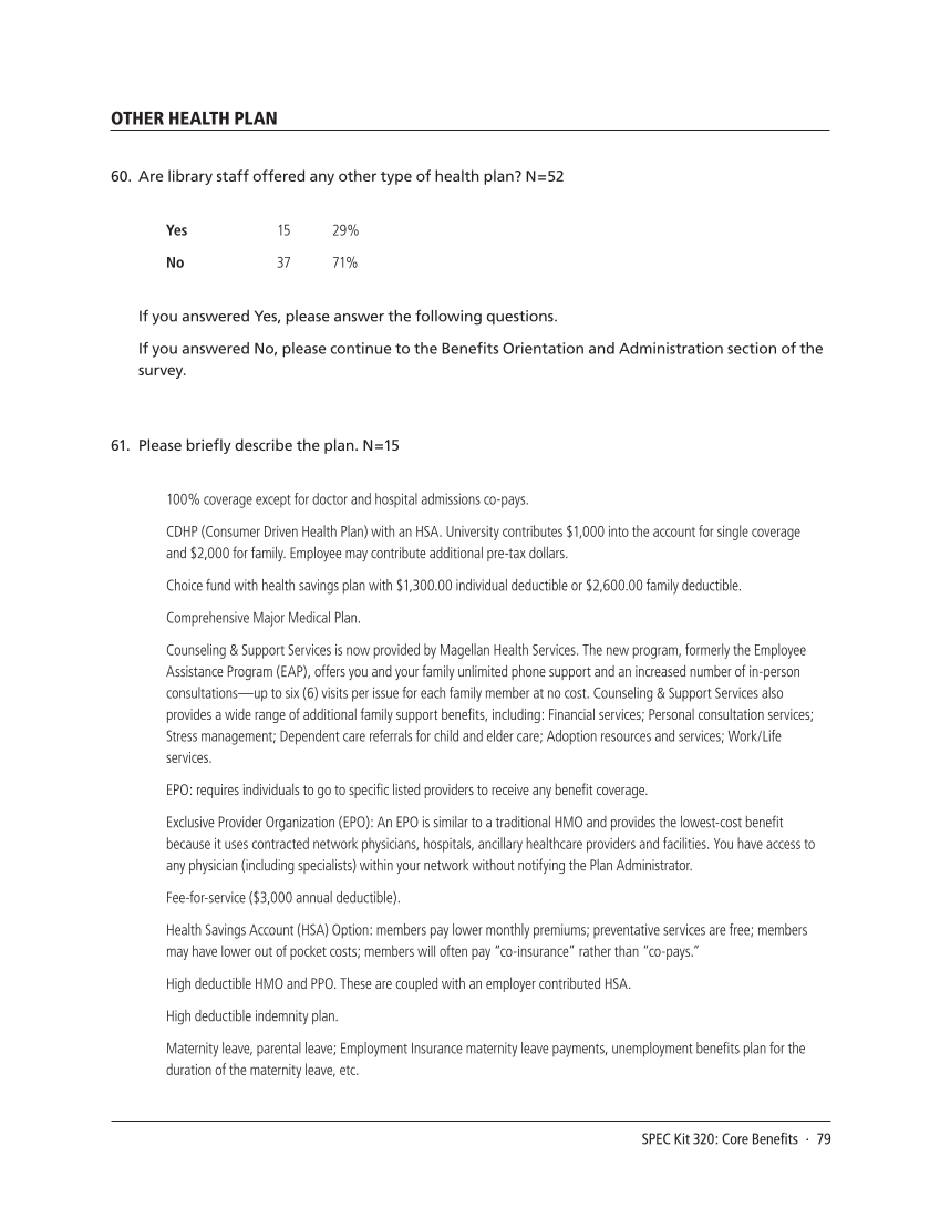 SPEC Kit 320: Core Benefits (November 2010) page 79