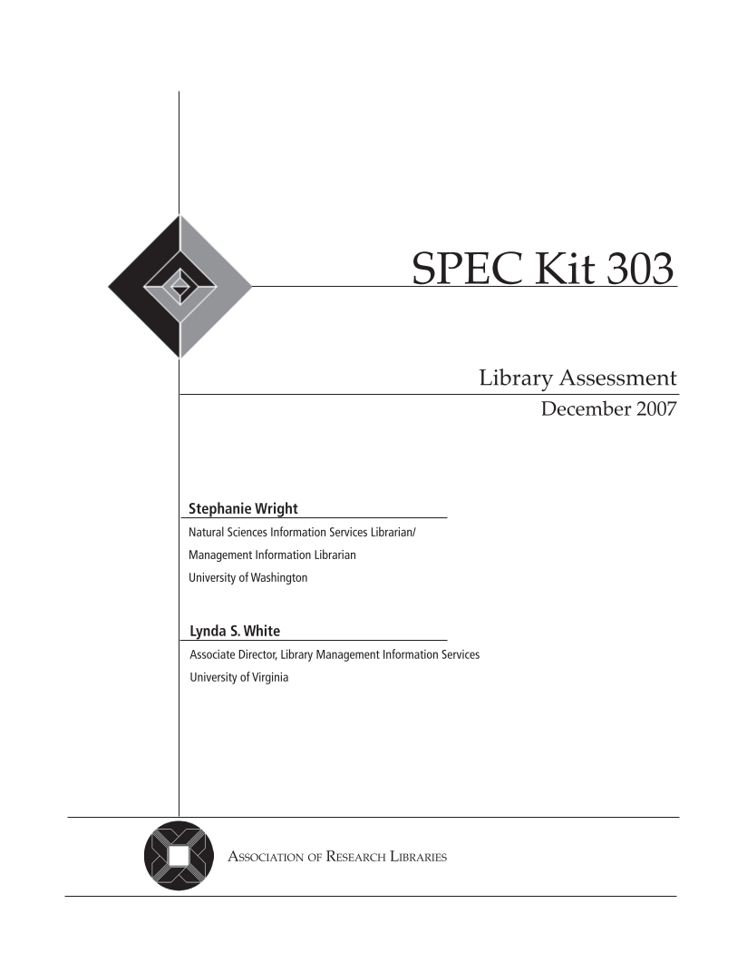 SPEC Kit 303: Library Assessment (December 2007) page 3