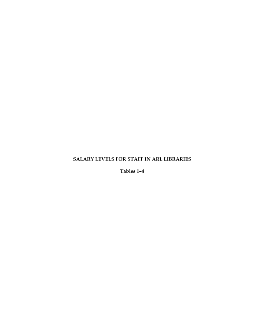 ARL Annual Salary Survey 2005–2006 page 17