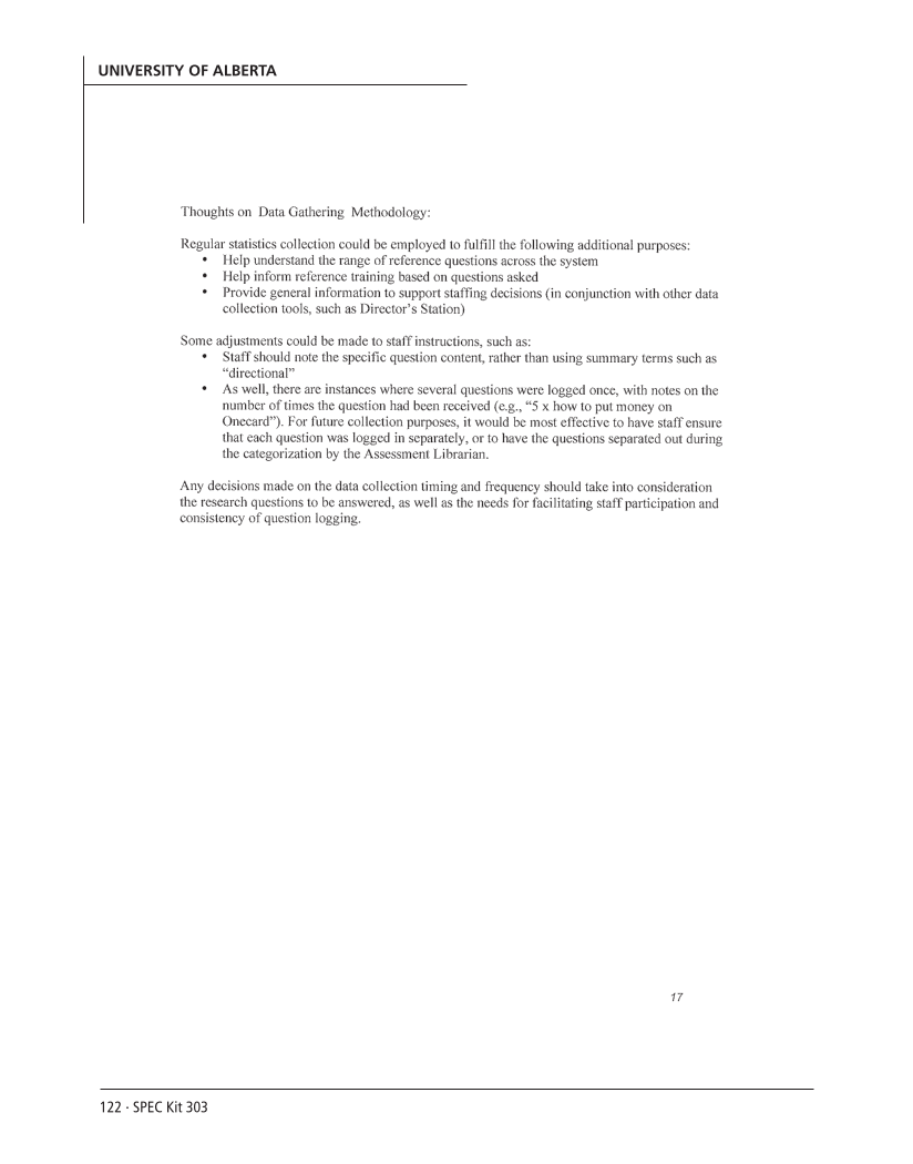 SPEC Kit 303: Library Assessment (December 2007) page 122