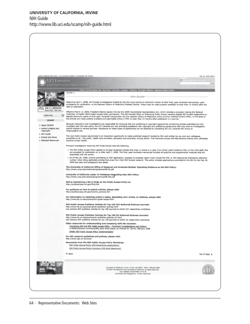 SPEC Kit 311: Public Access Policies (August 2009) page 64