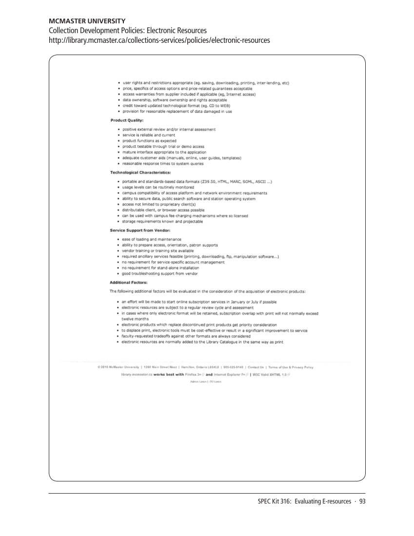 SPEC Kit 316: Evaluating E-resources (July 2010) page 93