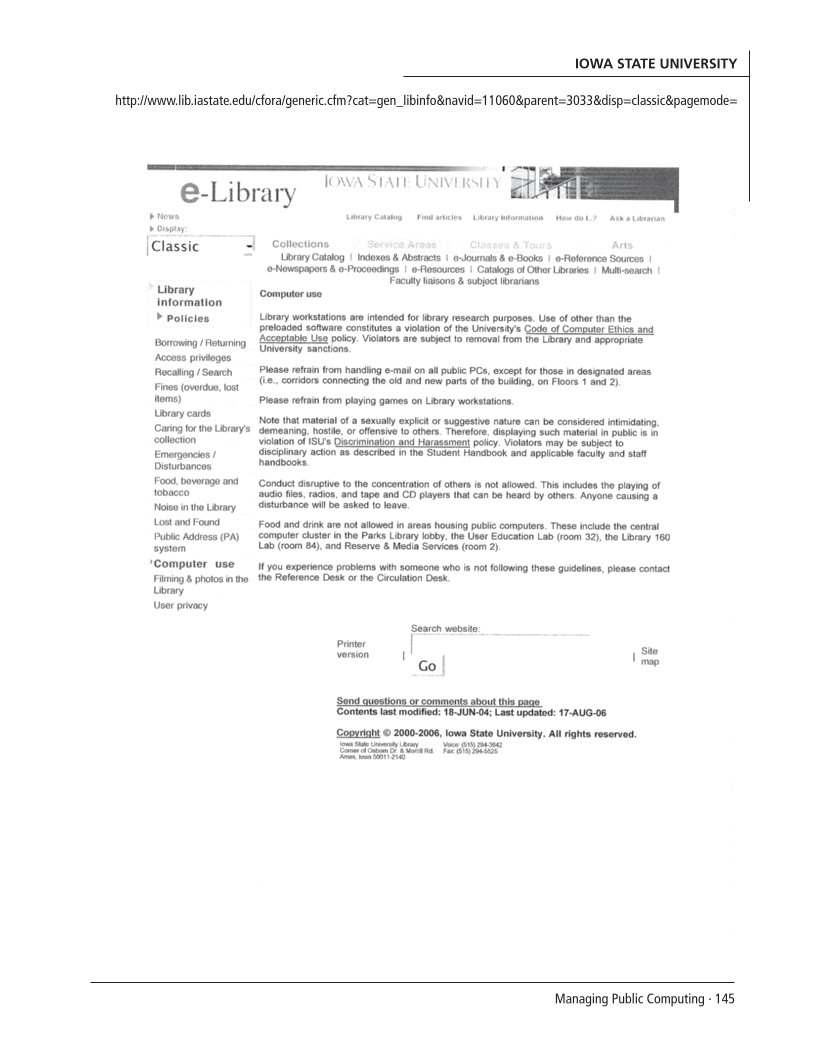 SPEC Kit 302: Managing Public Computing (November 2007) page 145