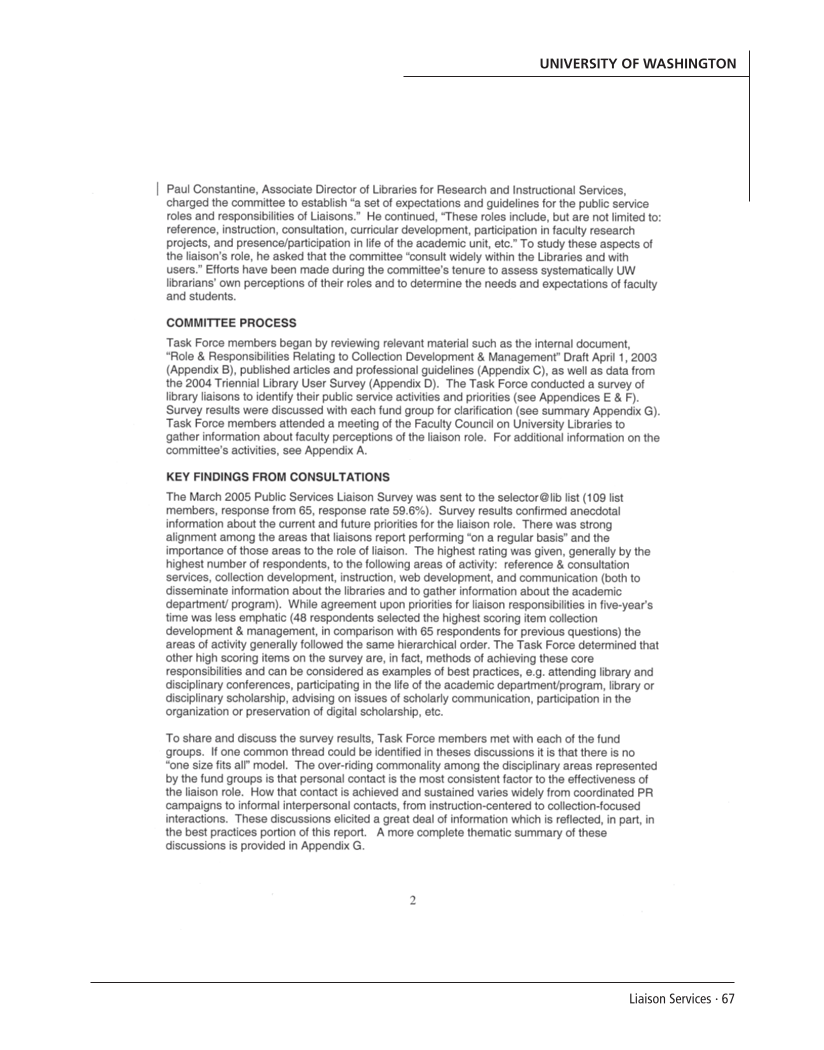 SPEC Kit 301: Liaison Services (October 2007) page 67