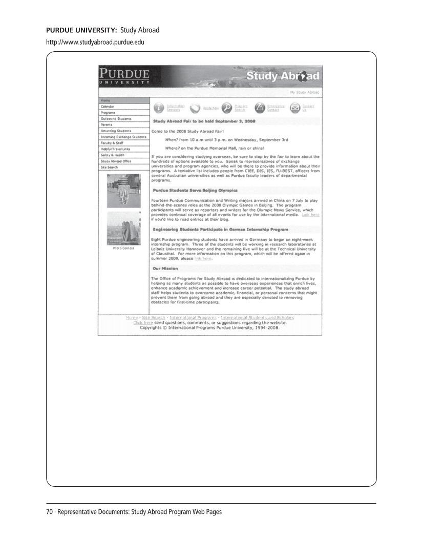 SPEC Kit 309: Library Support for Study Abroad (December 2008) page 70