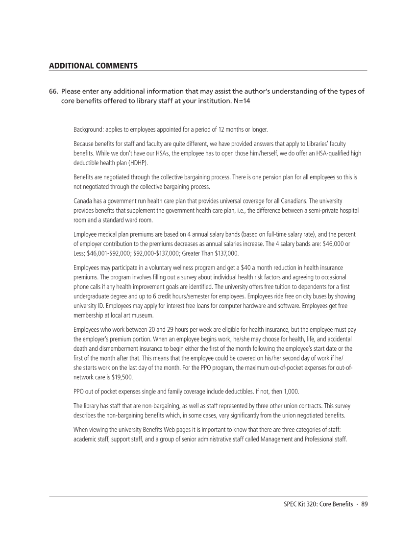 SPEC Kit 320: Core Benefits (November 2010) page 89