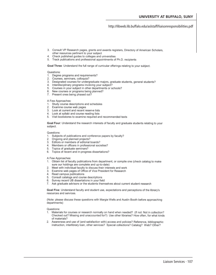 SPEC Kit 301: Liaison Services (October 2007) page 107