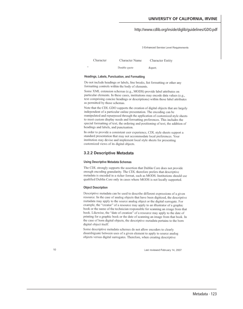 SPEC Kit 298: Metadata (July 2007) page 123