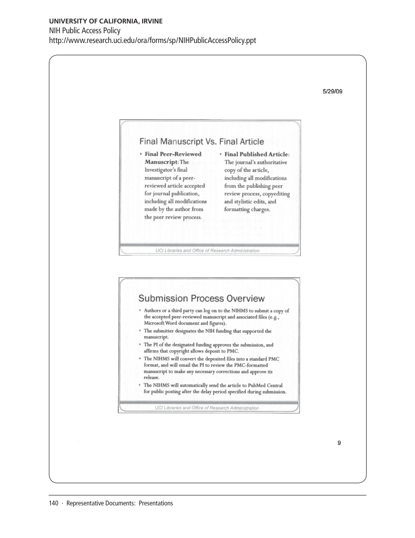 SPEC Kit 311: Public Access Policies (August 2009) page 140