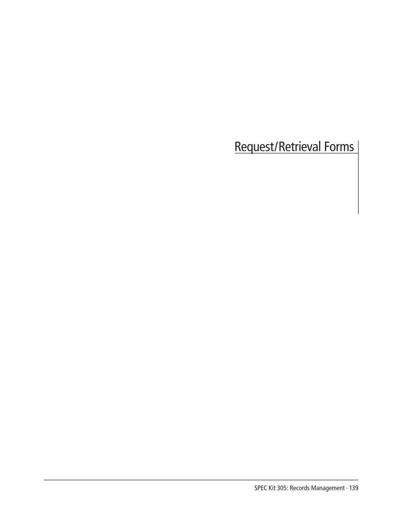 SPEC Kit 305: Records Management (August 2008) page 139