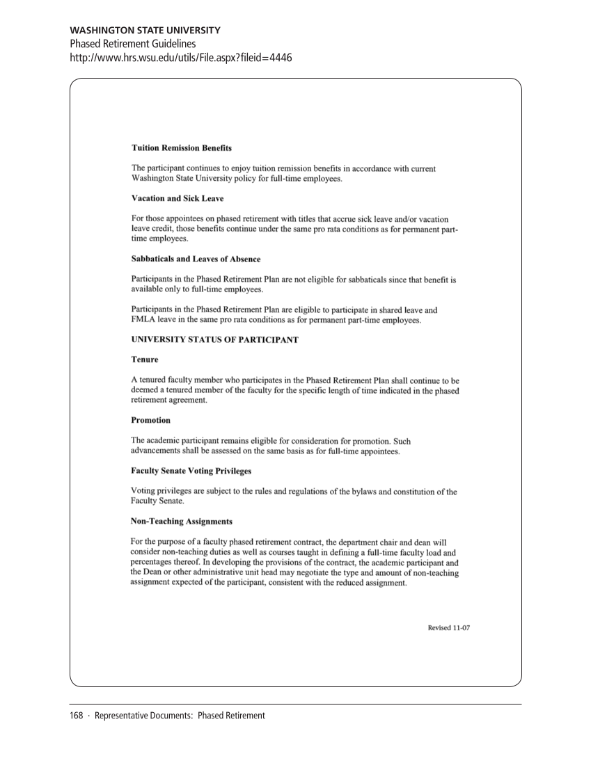 SPEC Kit 320: Core Benefits (November 2010) page 168