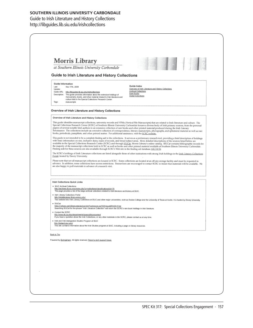 SPEC Kit 317: Special Collections Engagement (August 2010) page 157