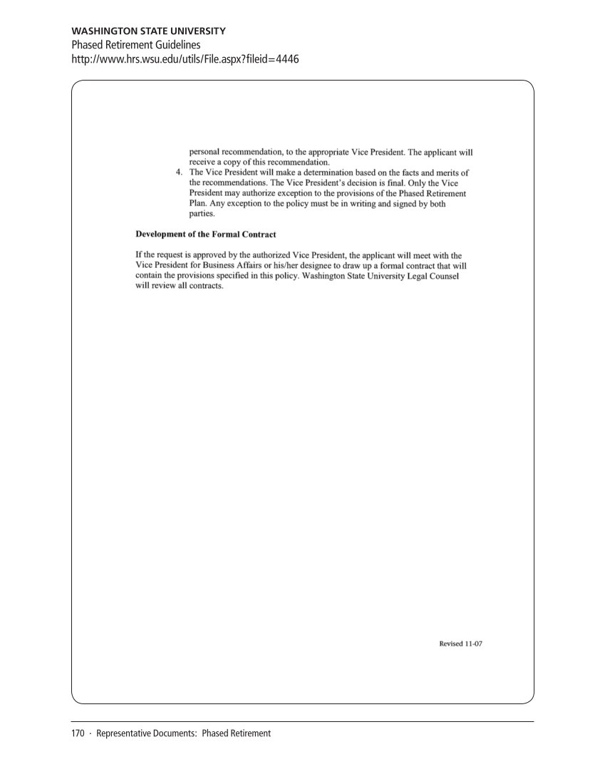 SPEC Kit 320: Core Benefits (November 2010) page 170