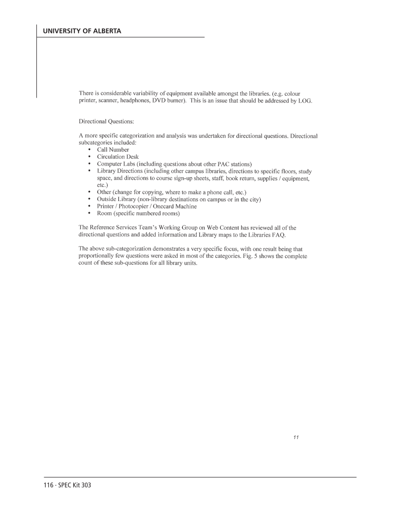 SPEC Kit 303: Library Assessment (December 2007) page 116