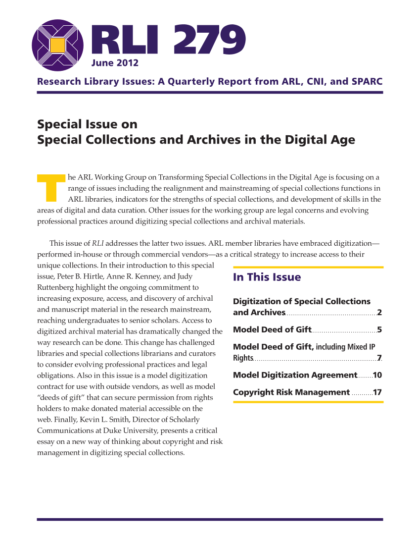 Research Library Issues, no. 279 (June 2012) page