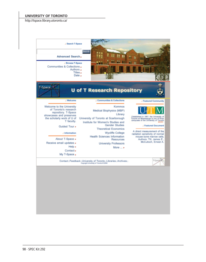 SPEC Kit 292: Institutional Repositories (July 2006) page 98