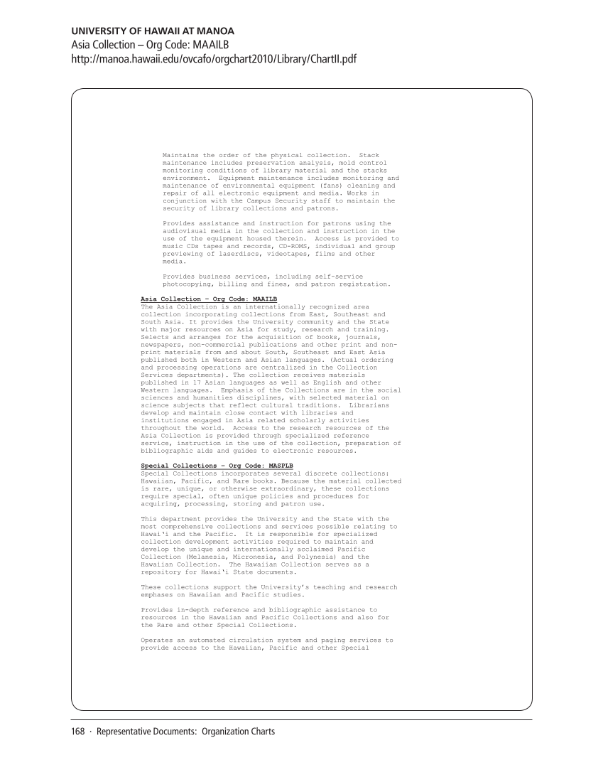 SPEC Kit 324: Collecting Global Resources (September 2011) page 168