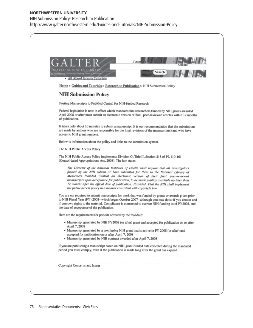 SPEC Kit 311: Public Access Policies (August 2009) page 76