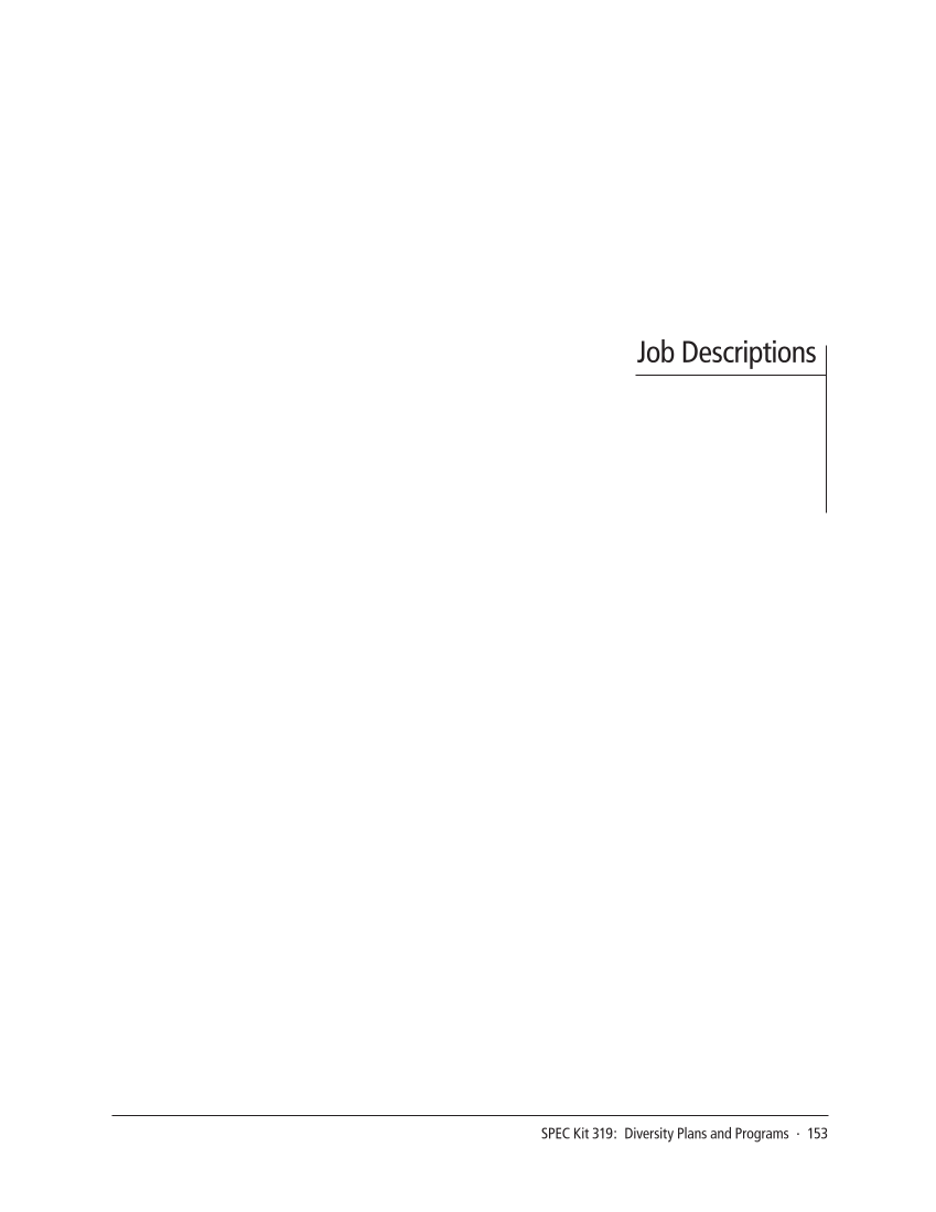 SPEC Kit 319: Diversity Plans and Programs (October 2010) page 153