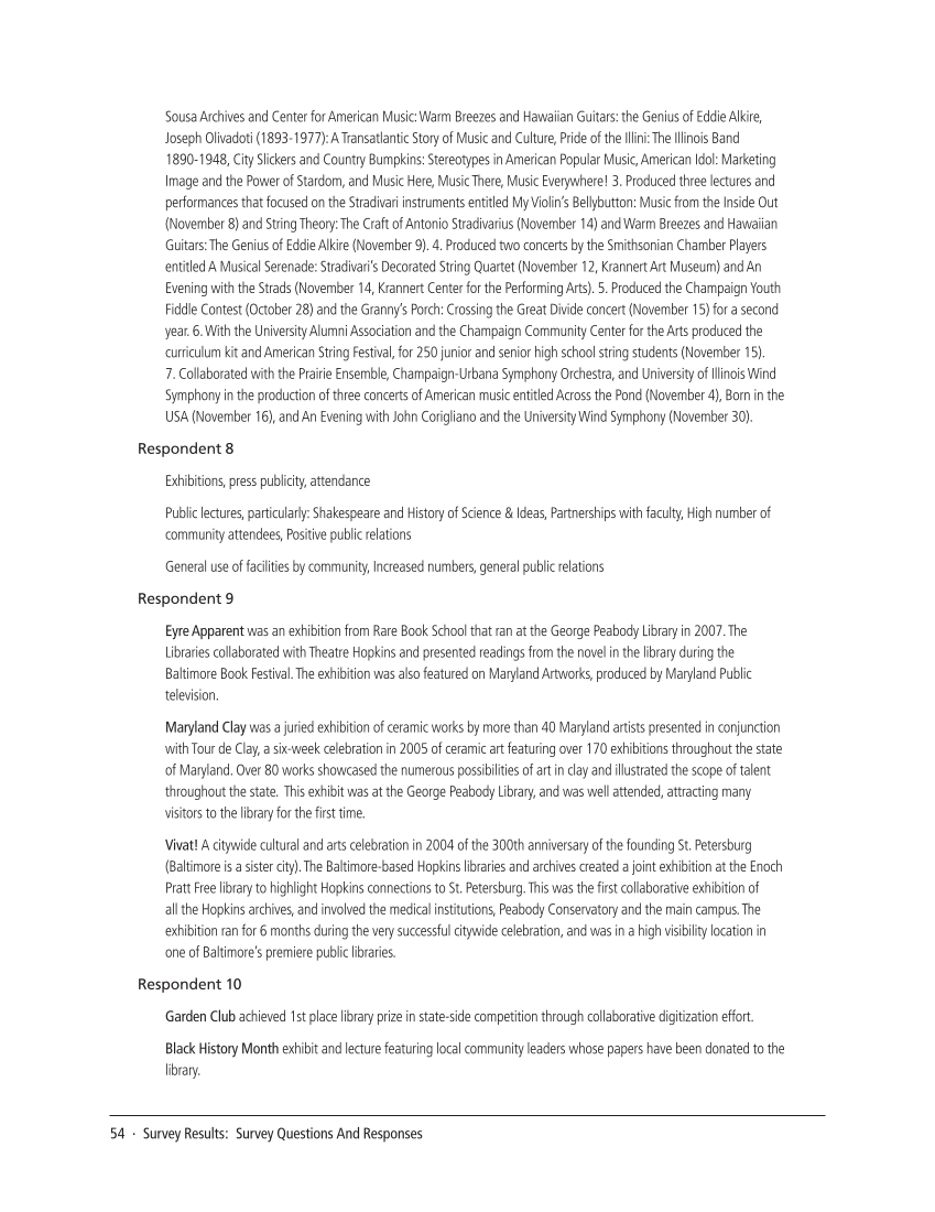 SPEC Kit 312: Public Engagement (September 2009) page 54