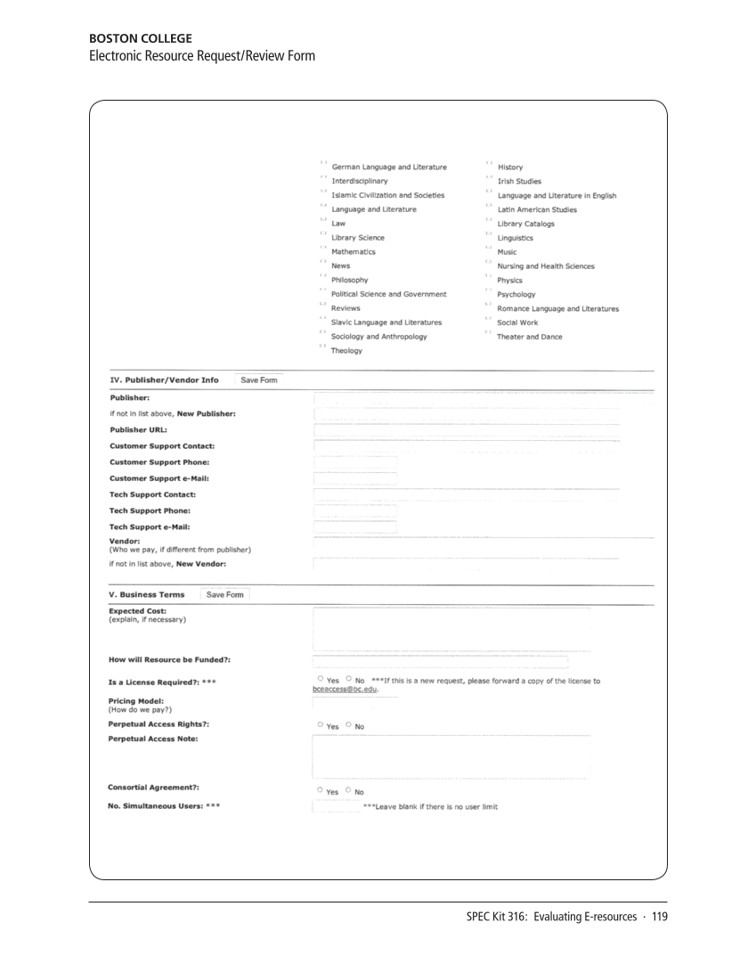 SPEC Kit 316: Evaluating E-resources (July 2010) page 119