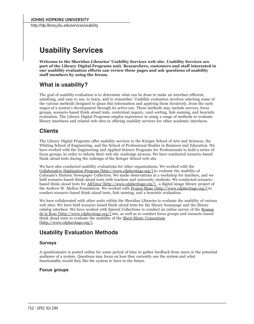 SPEC Kit 294: Managing Digitization Activities (September 2006) page 152