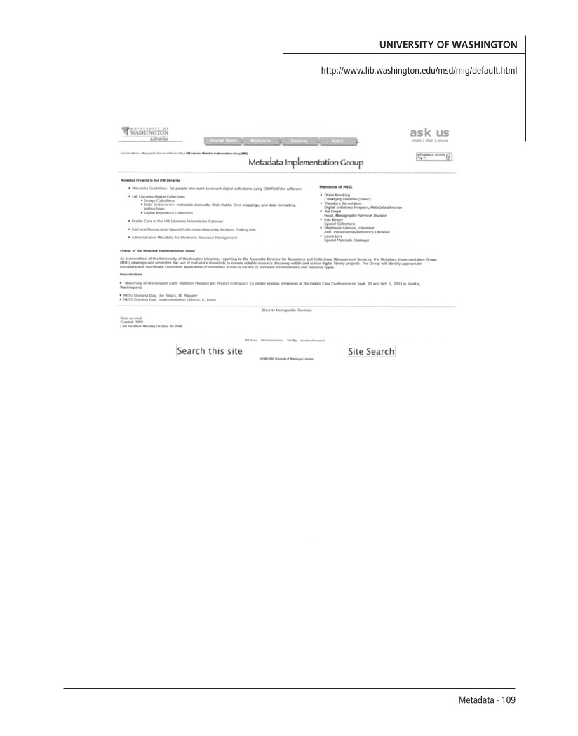 SPEC Kit 298: Metadata (July 2007) page 109