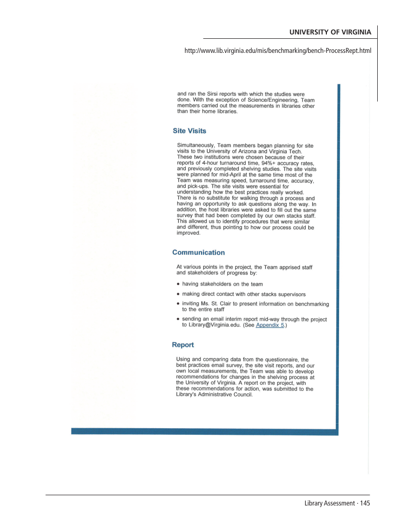 SPEC Kit 303: Library Assessment (December 2007) page 145