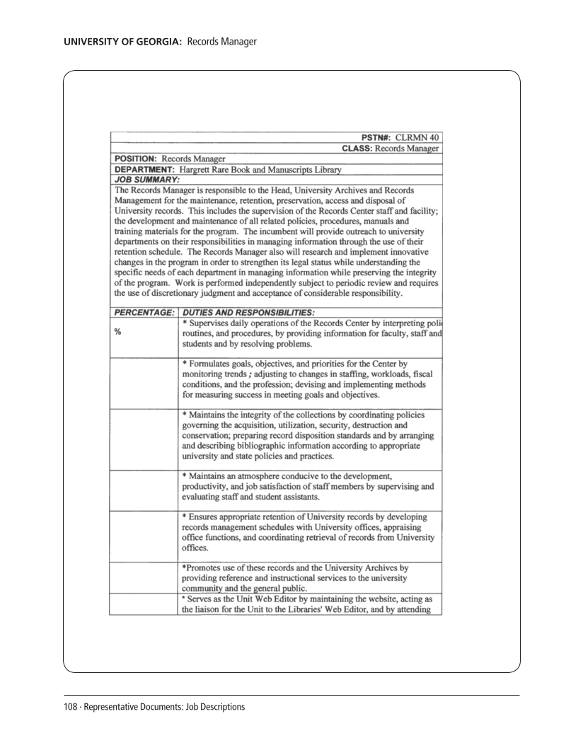 SPEC Kit 305: Records Management (August 2008) page 108