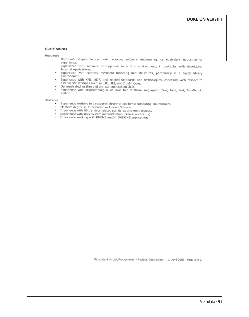 SPEC Kit 298: Metadata (July 2007) page 93