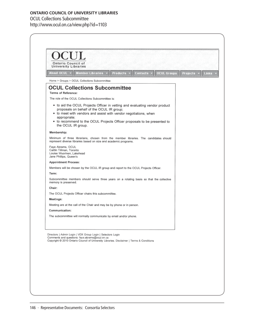 SPEC Kit 316: Evaluating E-resources (July 2010) page 146