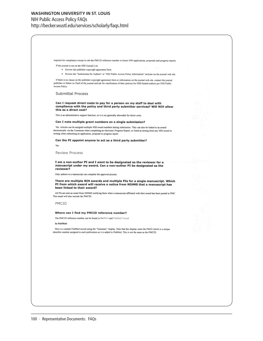 SPEC Kit 311: Public Access Policies (August 2009) page 100