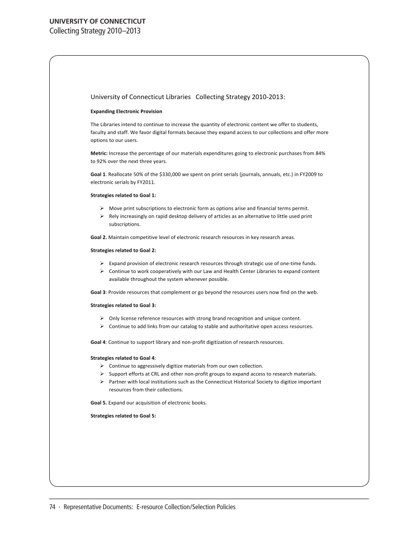 SPEC Kit 316: Evaluating E-resources (July 2010) page 74