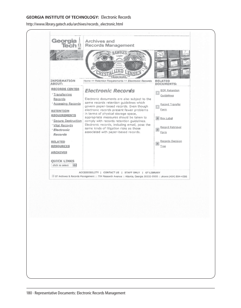 SPEC Kit 305: Records Management (August 2008) page 180