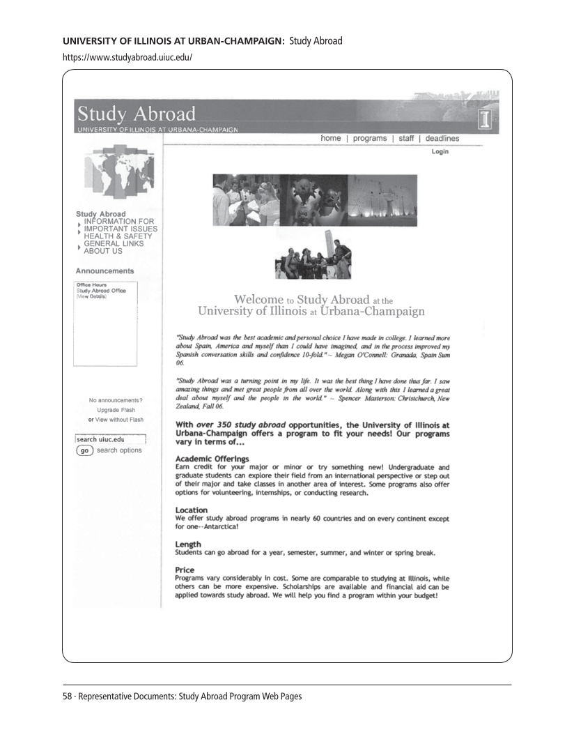 SPEC Kit 309: Library Support for Study Abroad (December 2008) page 58