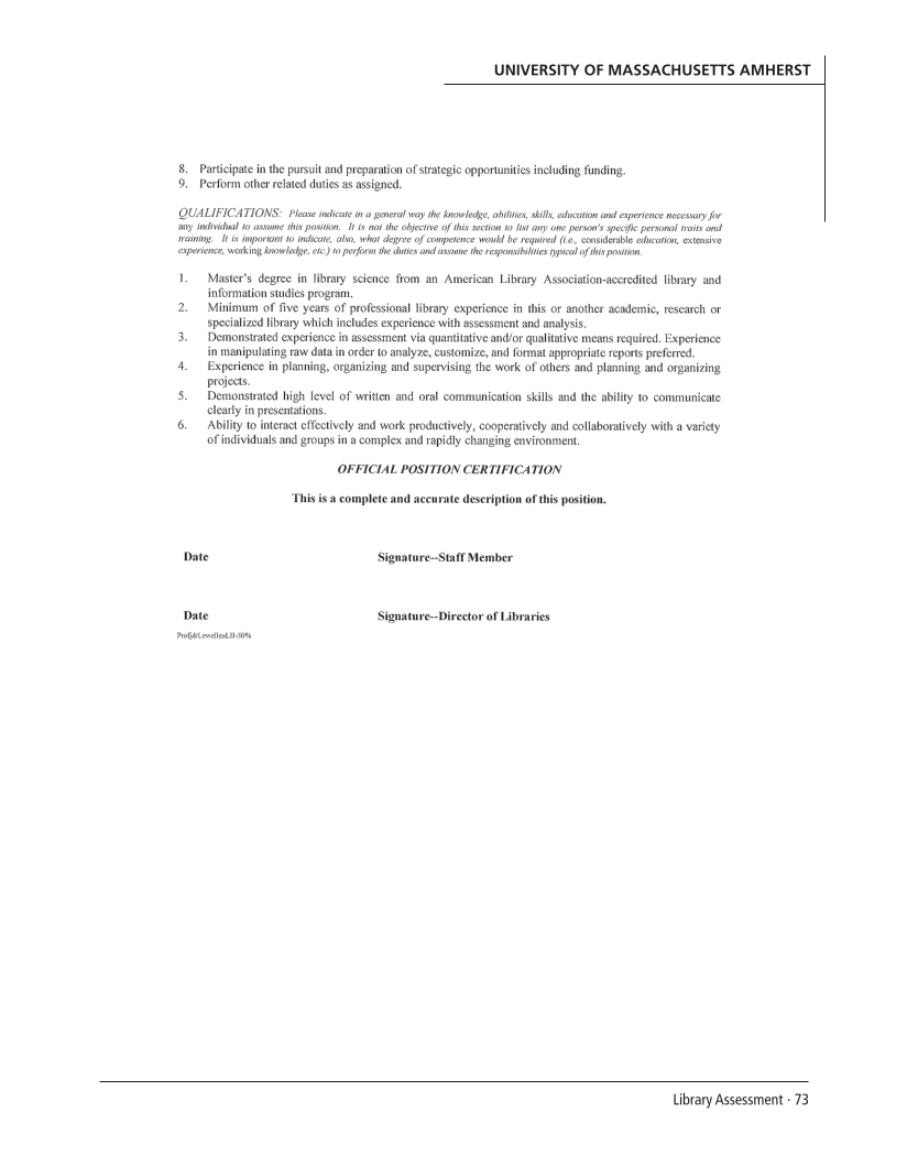 SPEC Kit 303: Library Assessment (December 2007) page 73