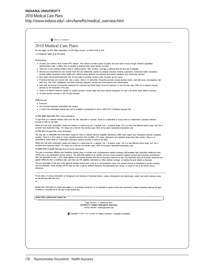 SPEC Kit 320: Core Benefits (November 2010) page 178