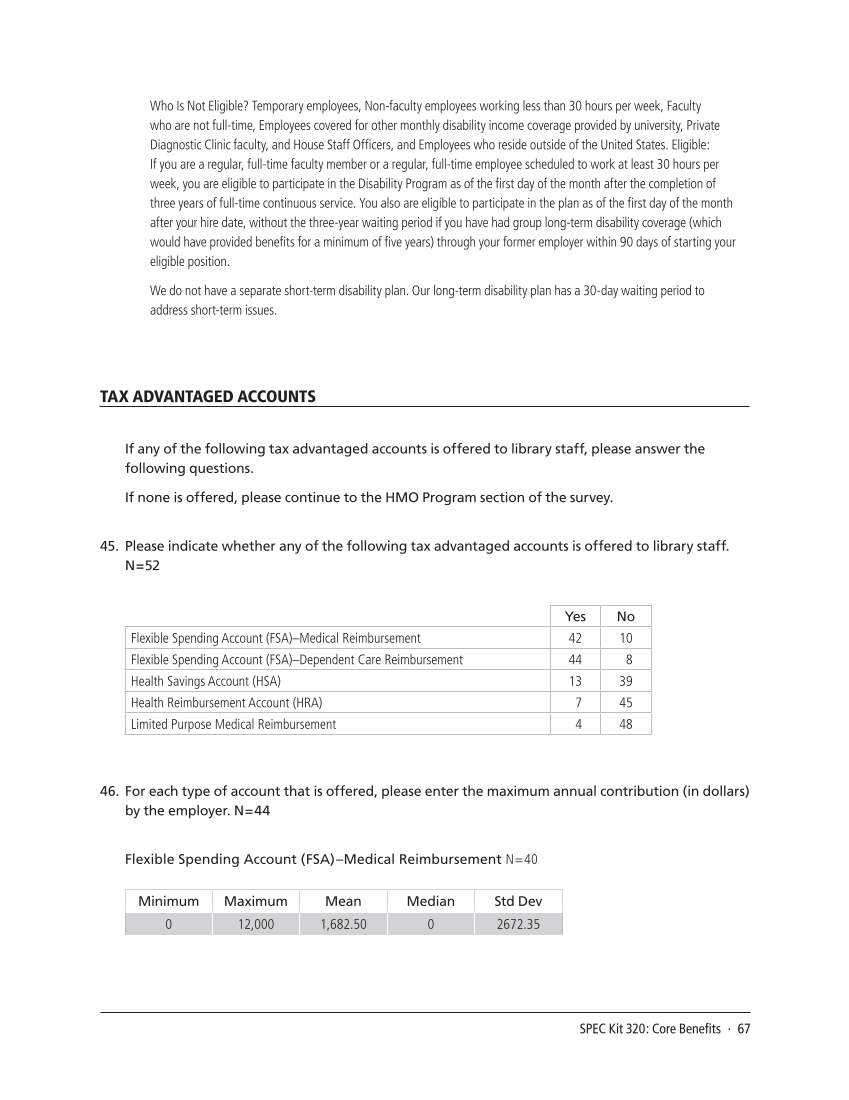 SPEC Kit 320: Core Benefits (November 2010) page 67