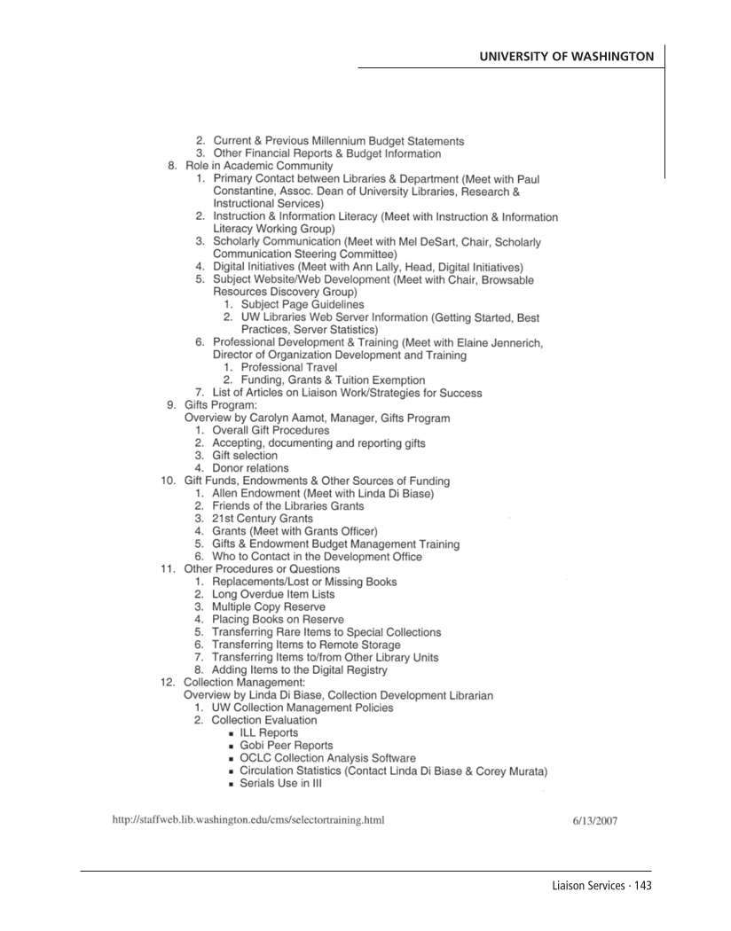 SPEC Kit 301: Liaison Services (October 2007) page 143