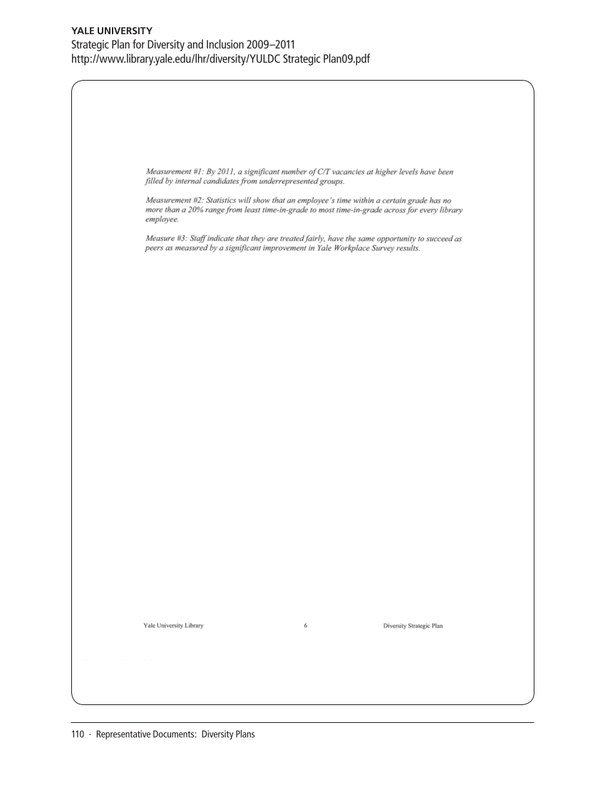 SPEC Kit 319: Diversity Plans and Programs (October 2010) page 110