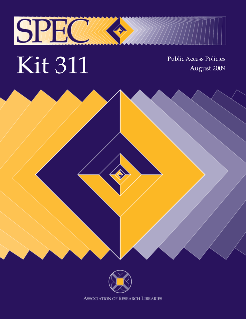 SPEC Kit 311: Public Access Policies (August 2009) page