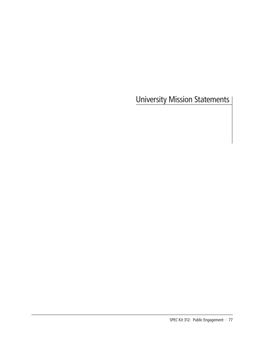 SPEC Kit 312: Public Engagement (September 2009) page 77
