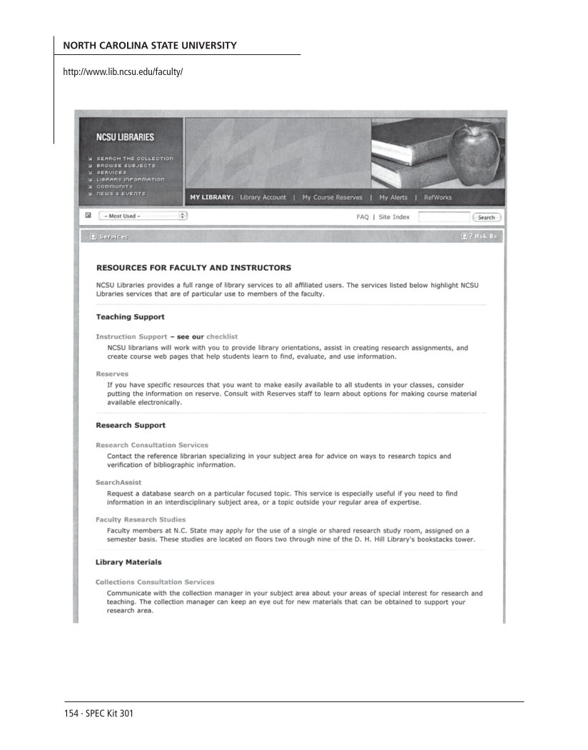 SPEC Kit 301: Liaison Services (October 2007) page 154