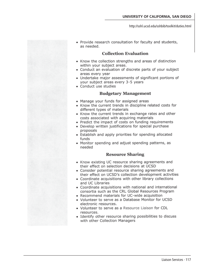 SPEC Kit 301: Liaison Services (October 2007) page 117