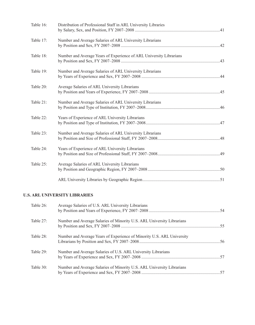 ARL Annual Salary Survey 2007–2008 page 4