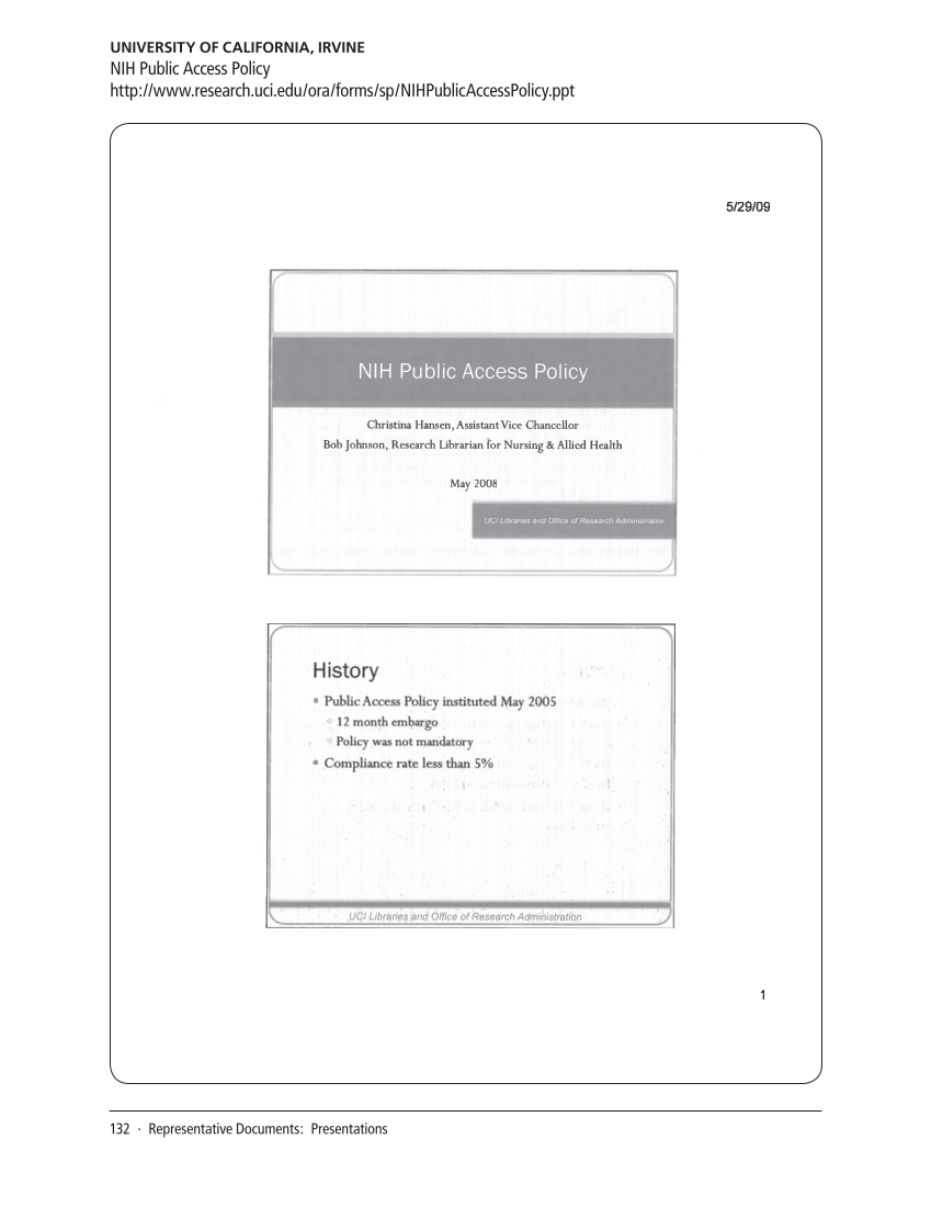 SPEC Kit 311: Public Access Policies (August 2009) page 132